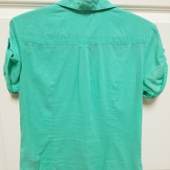 Forever 21 Sea Green Short Sleeve Shirt - Picture 2 of 2